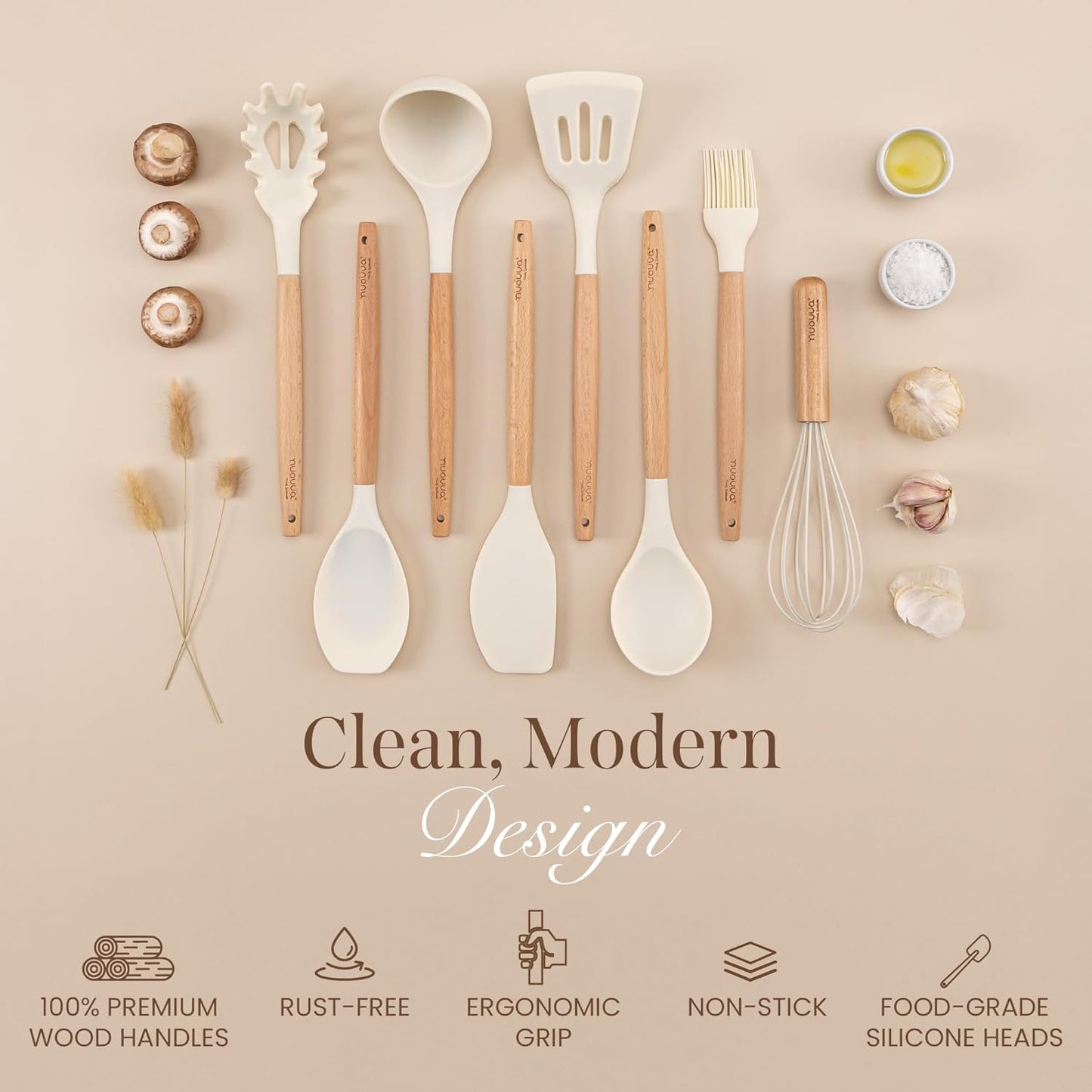 35-Piece Silicone Kitchen Utensil Set – Non-Stick, Heat Resistant