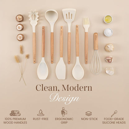 35-Piece Silicone Kitchen Utensil Set – Non-Stick, Heat Resistant