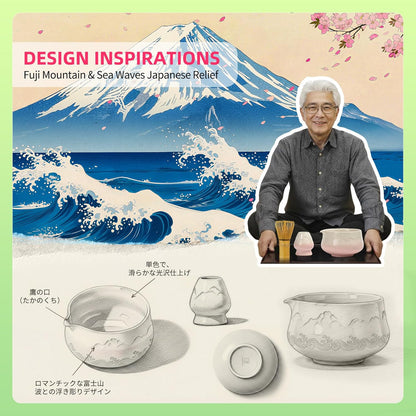 TEANAGOO Pink Matcha Tea Set – 7-Piece Ceremony Kit